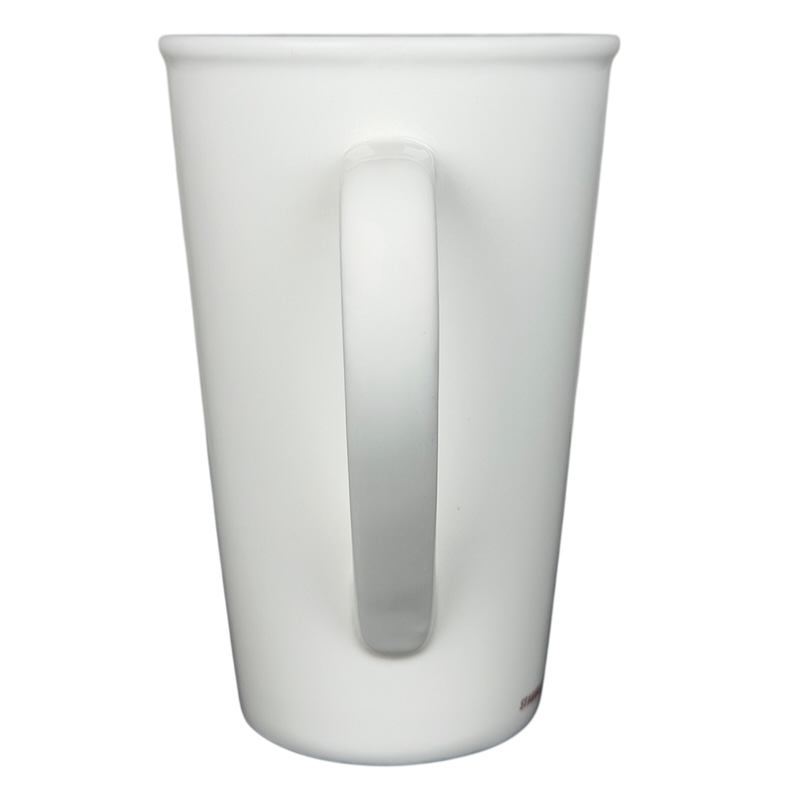 Starbucks grande vintage mug featuring a sleek white design with a comfortable handle