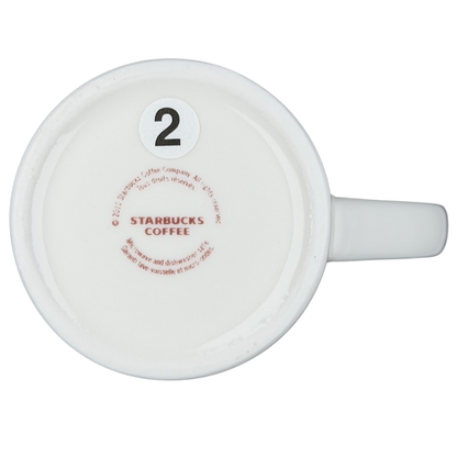 Bottom view of a Starbucks grande vintage mug featuring the Starbucks logo and number two