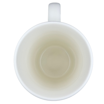 Inside view of a Starbucks grande vintage mug showing a clean, smooth interior design