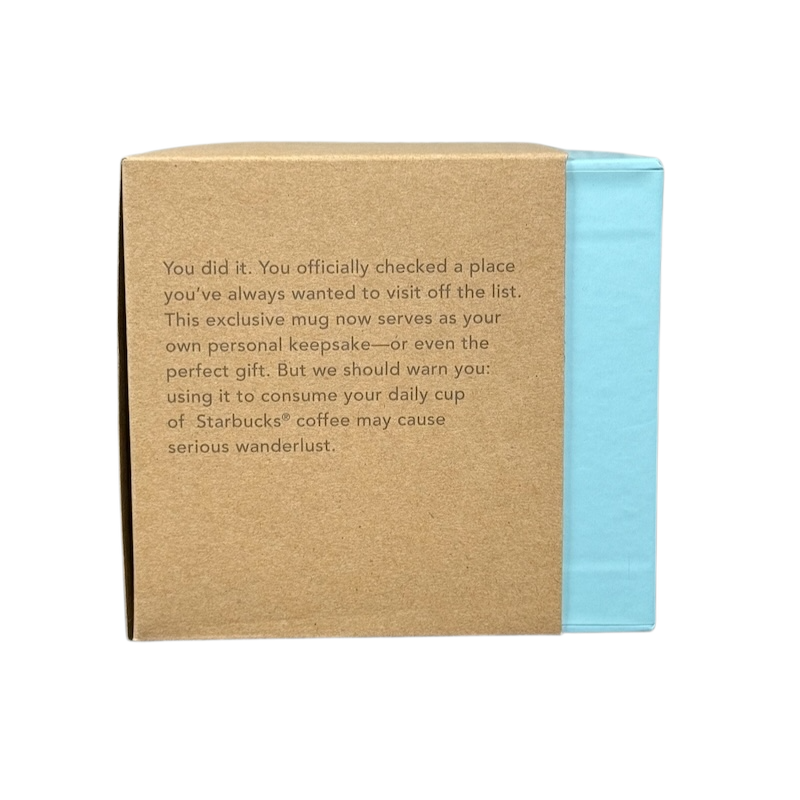Starbucks Hawaii Been There mug package with description of its exclusivity and gift potential