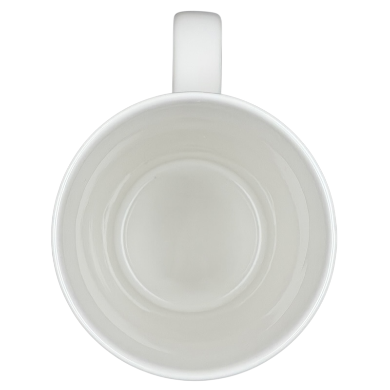 Inside view of the Starbucks Hello Telephone collectible mug showcasing a smooth ceramic finish