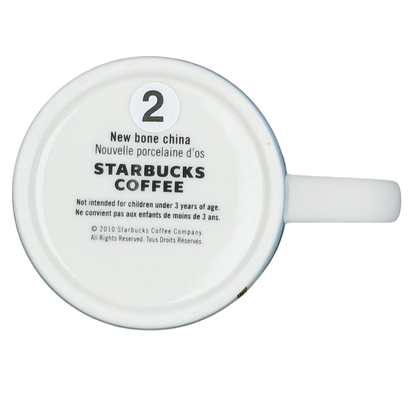 Bottom view of a Starbucks Huxley the Mouse mug made from new bone china