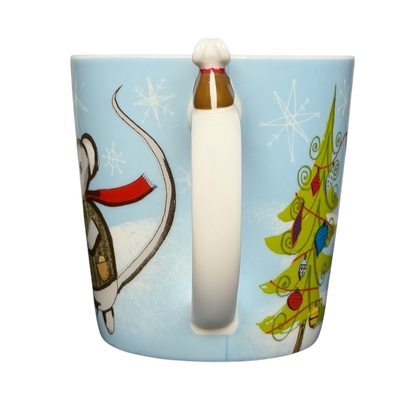 Starbucks Huxley the Mouse mug featuring a festive design with a cheerful mouse and Christmas tree