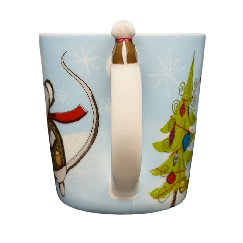 Starbucks Huxley the Mouse mug featuring festive designs with a cute mouse and Christmas tree