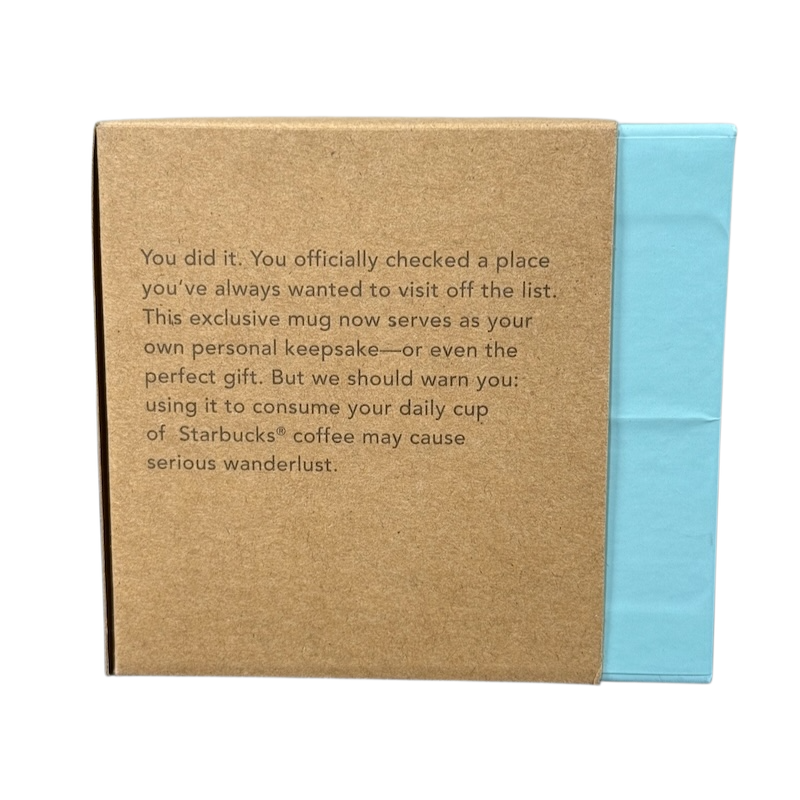 Kentucky Starbucks Been There mug in box with inspirational message about travel and coffee