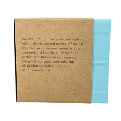 Kentucky Starbucks Been There mug in box with inspirational message about travel and coffee