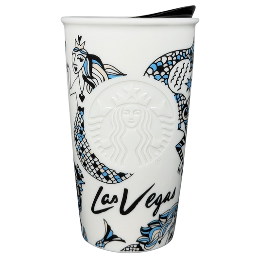 Starbucks Las Vegas collectible tumbler featuring colorful designs and iconic Las Vegas motifs