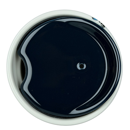 Top view of a Starbucks Las Vegas collectible tumbler with a black sipping lid
