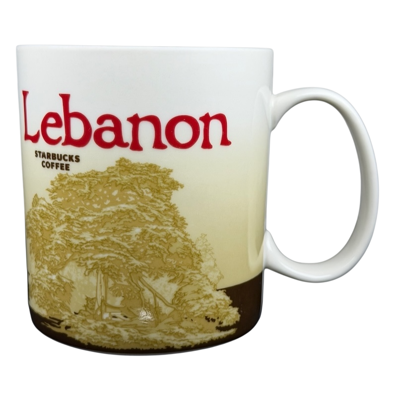 Starbucks Lebanon Global Icon mug 2013 featuring iconic landscape design and vibrant colors