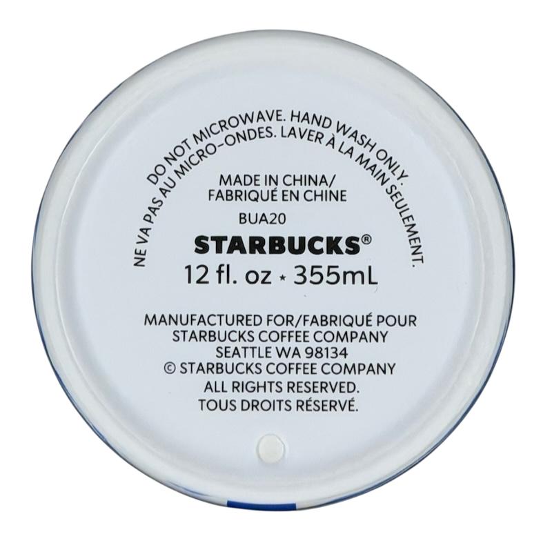 Starbucks Local Collection Chicago tumbler featuring a blue and white design with a 12 oz capacity