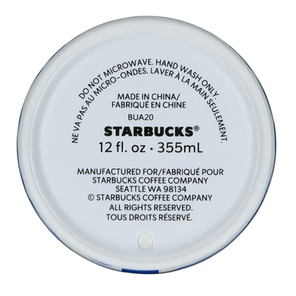 Starbucks Local Collection Chicago tumbler featuring a blue and white design with a 12 oz capacity