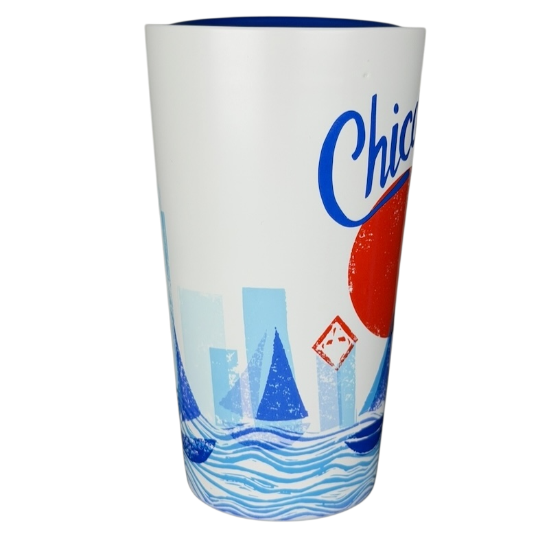 Starbucks Local Collection Chicago tumbler featuring a vibrant city skyline and colorful design