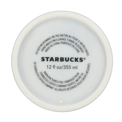 Bottom view of Local Collection Minnesota Tumbler Starbucks showing capacity and care instructions
