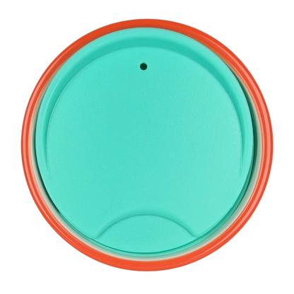 Starbucks Local Collection Seattle tumbler lid in turquoise and orange colors for hot beverages