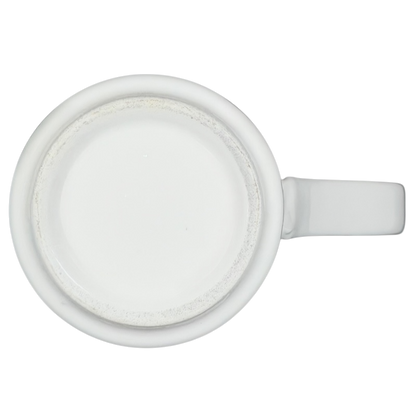 Starbucks London 87 mug from above showcasing its elegant white ceramic design