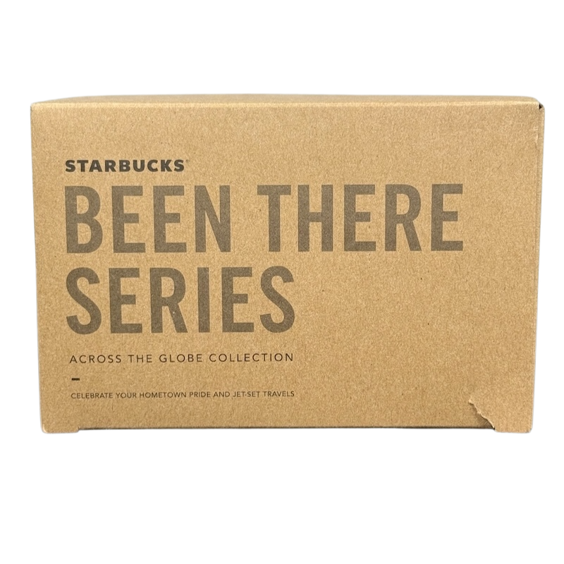 Starbucks Los Angeles holiday Been There Series mug packaging box with simple brown design