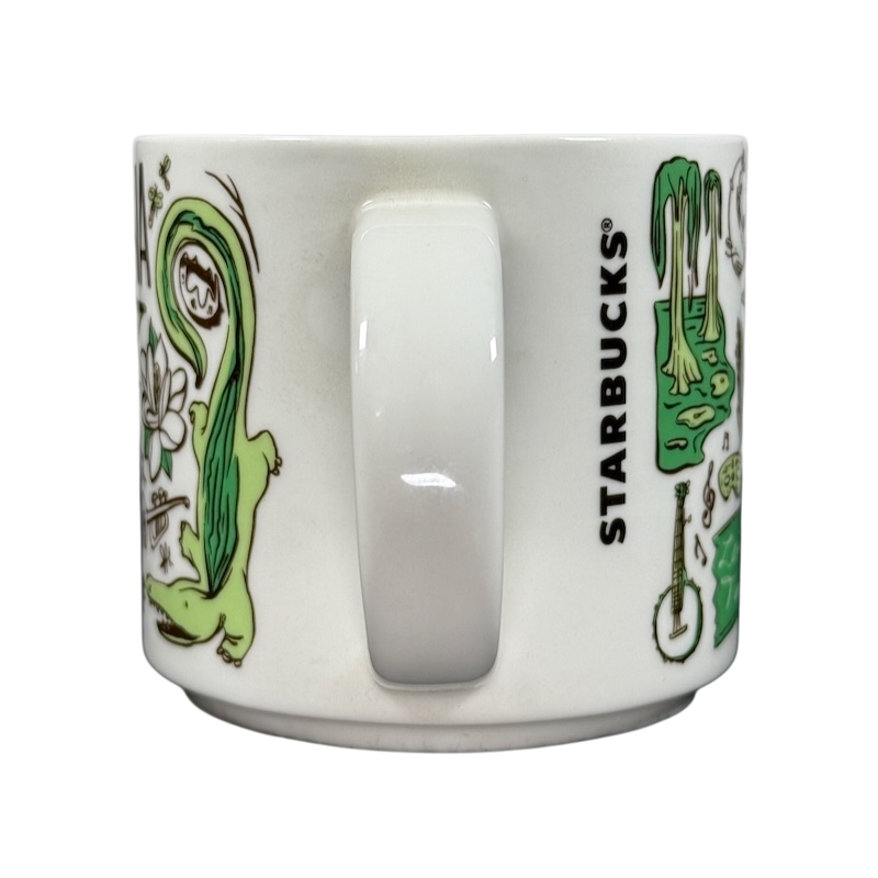 Starbucks Louisiana Been There mug with green alligator and swamp-themed illustrations