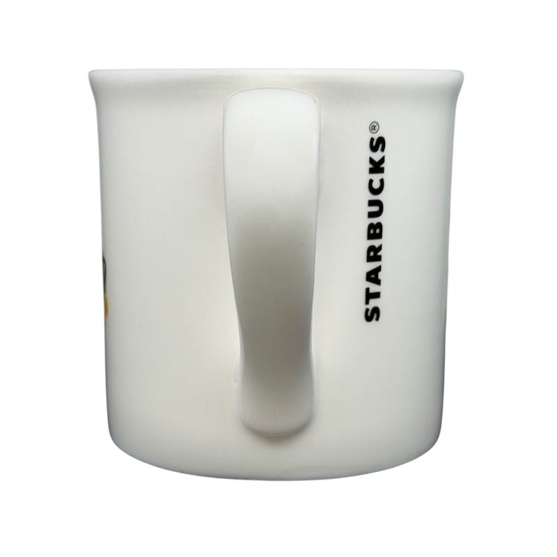 White Starbucks mug with logo, made in Ohio, perfect for coffee lovers and collectors