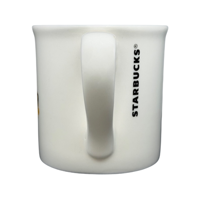 White Starbucks mug with logo, made in Ohio, perfect for coffee lovers and collectors
