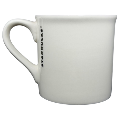 Simple white Starbucks mug, made in Ohio, perfect for coffee lovers and collectors