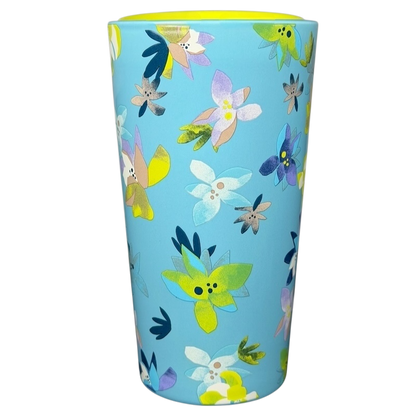 Starbucks Magnolia Flowers Blue Tumbler featuring a vibrant floral design perfect for beverages
