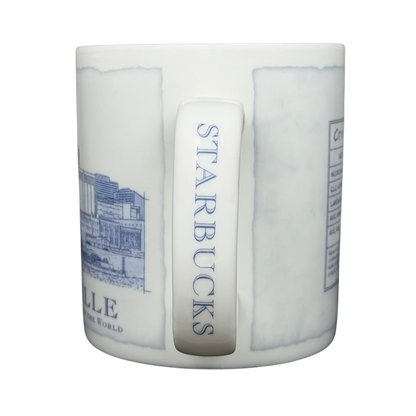 Starbucks Nashville Architect Series vintage mug featuring iconic Nashville architecture and a smooth white finish