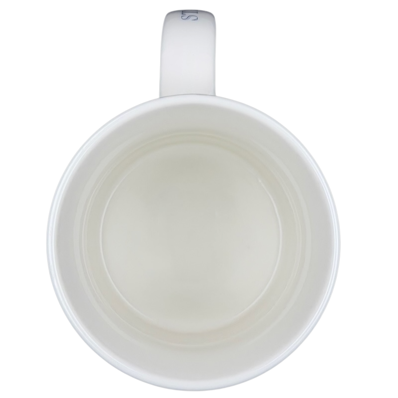 Top view of Starbucks Nashville Architect Series vintage mug with a sleek white design