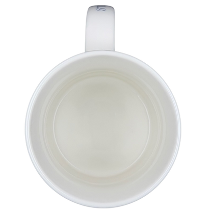 Top view of Starbucks Nashville Architect Series vintage mug with a sleek white design