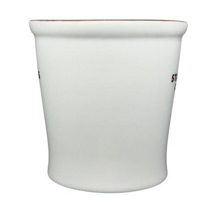 New Bone China Brown Interior 2009 Starbucks Cup with Smooth White Exterior