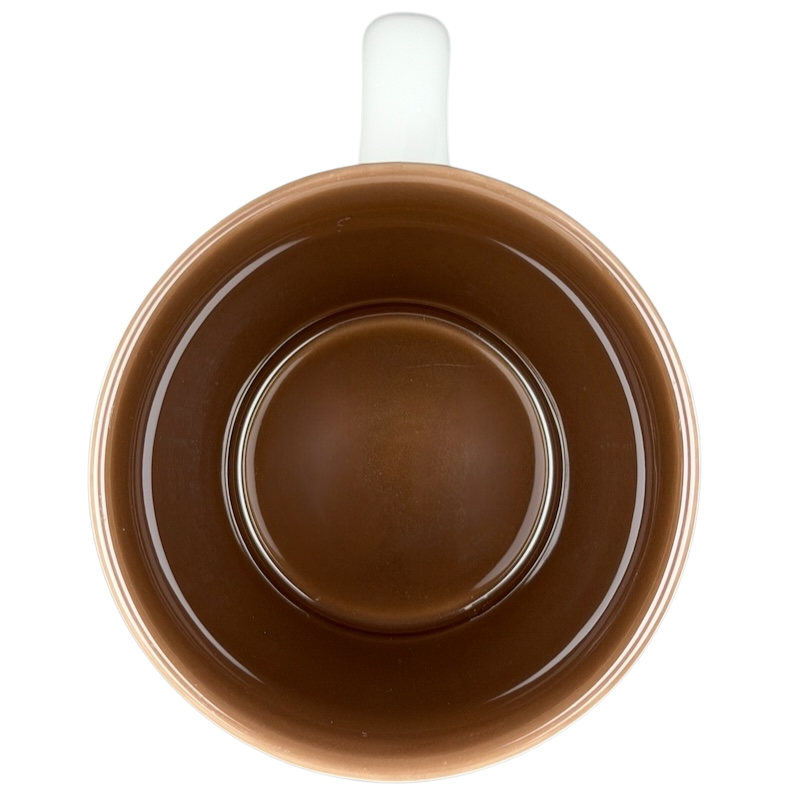 New Bone China Brown Interior 2009 Starbucks Mug with Smooth Finish and Minimalist Design