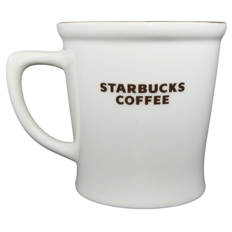 New Bone China Brown Interior 2009 Starbucks Coffee Mug with a simple classic design