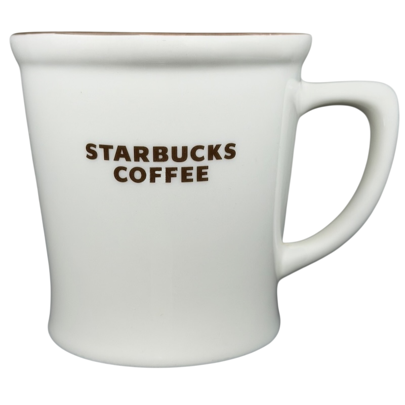 New Bone China Brown Interior 2009 Starbucks Coffee Mug with Classic Logo Design