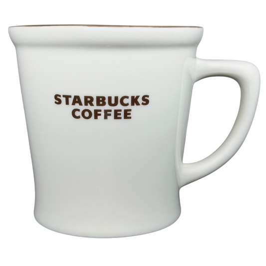 New Bone China Brown Interior 2009 Starbucks Mug with Classic Logo Design