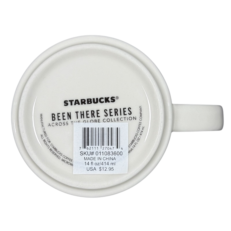 Bottom view of Starbucks New Hampshire Been There mug showing branding and product details