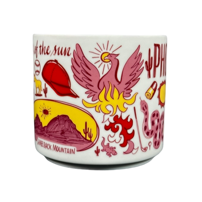 Starbucks Phoenix Been There mug featuring colorful Phoenix-themed illustrations and desert elements