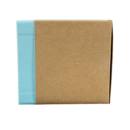 Box packaging of rare Starbucks 2019 West Virginia mug with light blue and brown colors