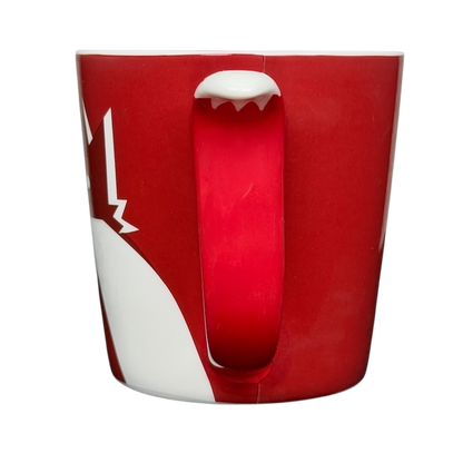 Starbucks Red Fox tail handle Mug 2012 with a unique red and white design featuring a fox tail