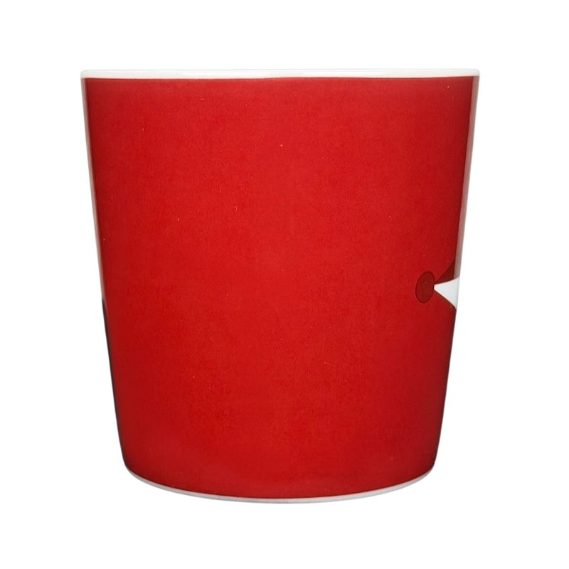 Starbucks Red Fox tail handle Mug 2012 featuring a vibrant red design with a unique tail handle