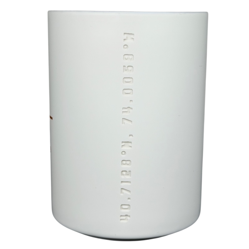 Starbucks Reserve Roastery NYC mug in white with embossed design for coffee enthusiasts
