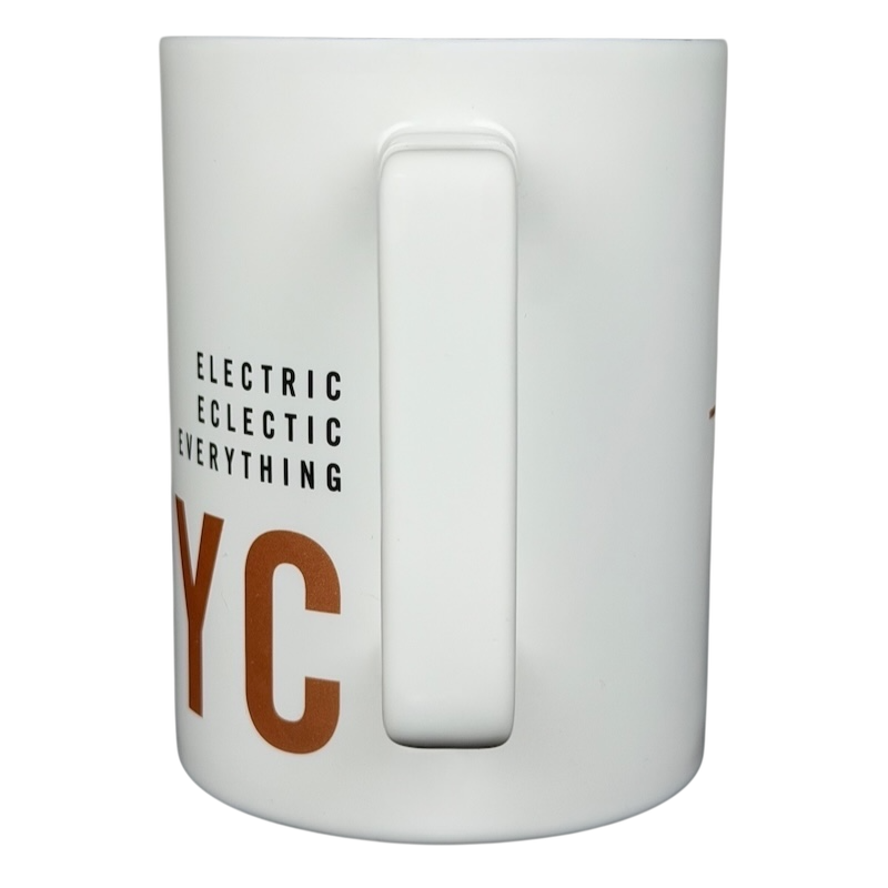 Starbucks Reserve Roastery NYC mug featuring a modern design with eclectic lettering