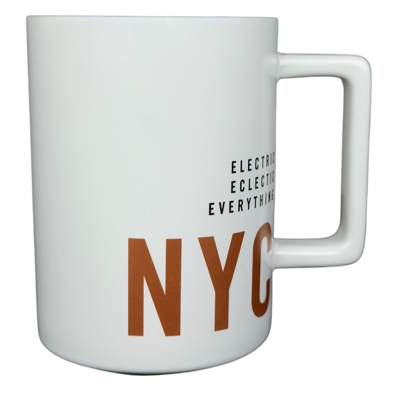 Starbucks Reserve Roastery NYC mug featuring modern design with bold NYC lettering