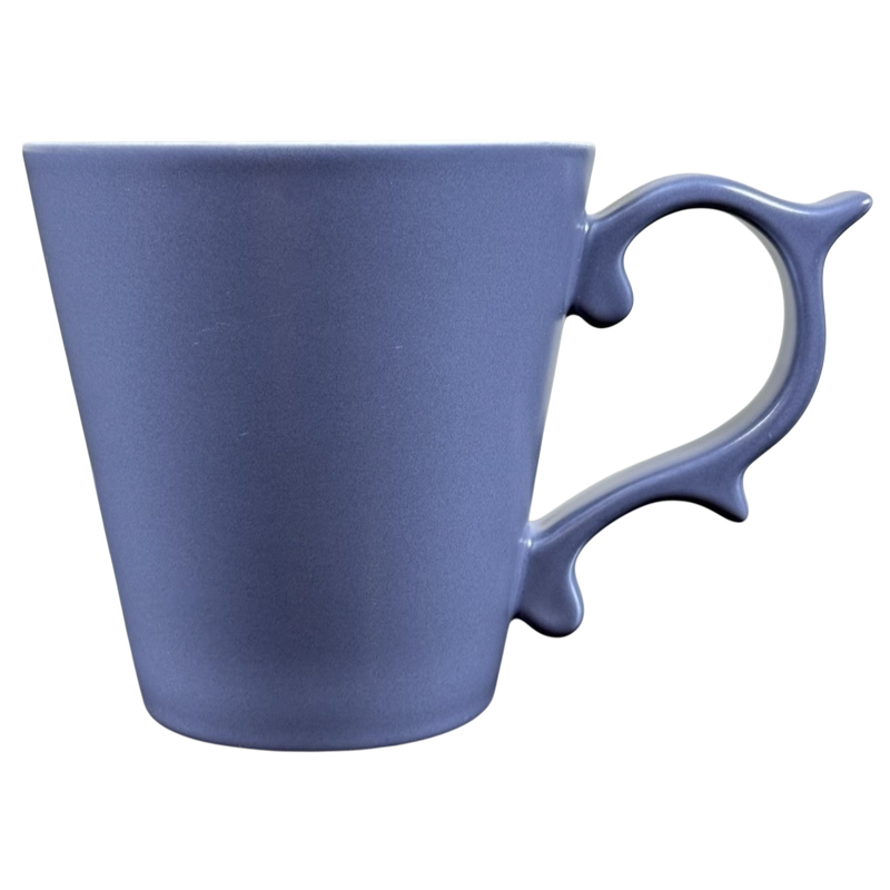 Starbucks Rococo Slate Blue collectible mug with unique handle design for coffee enthusiasts