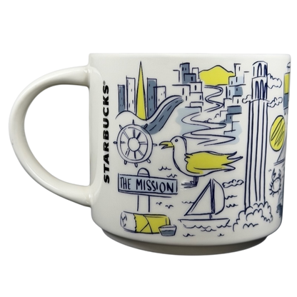 Starbucks San Francisco Been There mug featuring iconic city landmarks and vibrant designs