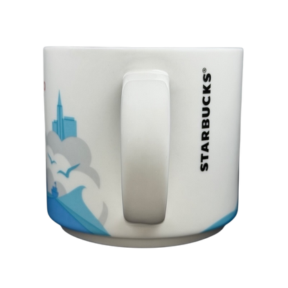 Starbucks San Francisco You Are Here mug featuring iconic skyline and wave design