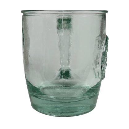 Starbucks San Miguel recycled green glass mug with a sleek design for eco-friendly beverages