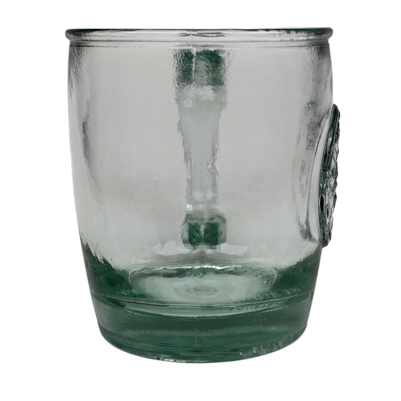 Starbucks San Miguel recycled green glass mug featuring a simple, elegant design for eco-friendly beverage enjoyment