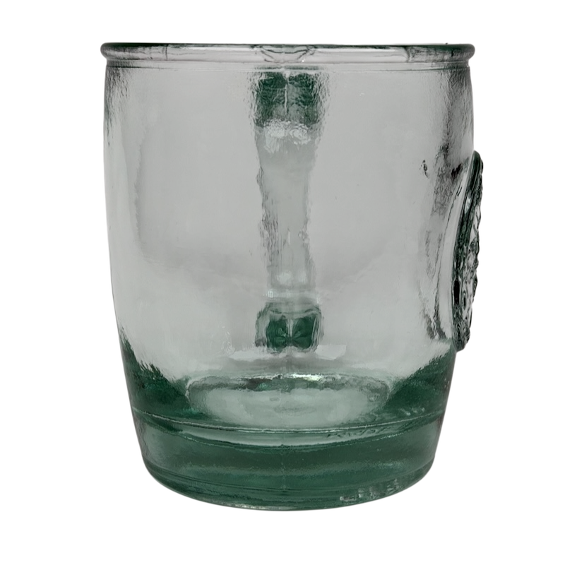 Starbucks San Miguel recycled green glass mug featuring a smooth, eco-friendly design