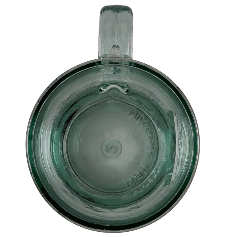 Starbucks San Miguel recycled green glass mug viewed from above showcasing its eco-friendly design