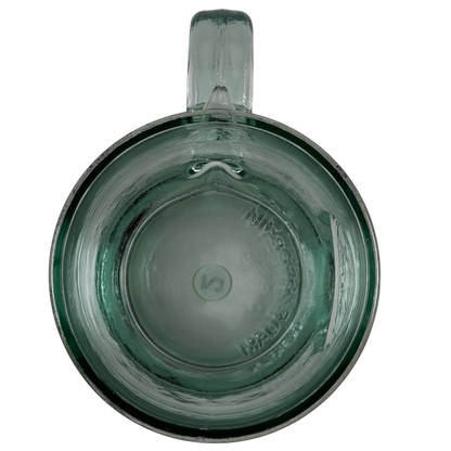 Starbucks San Miguel recycled green glass mug viewed from above showcasing its eco-friendly design