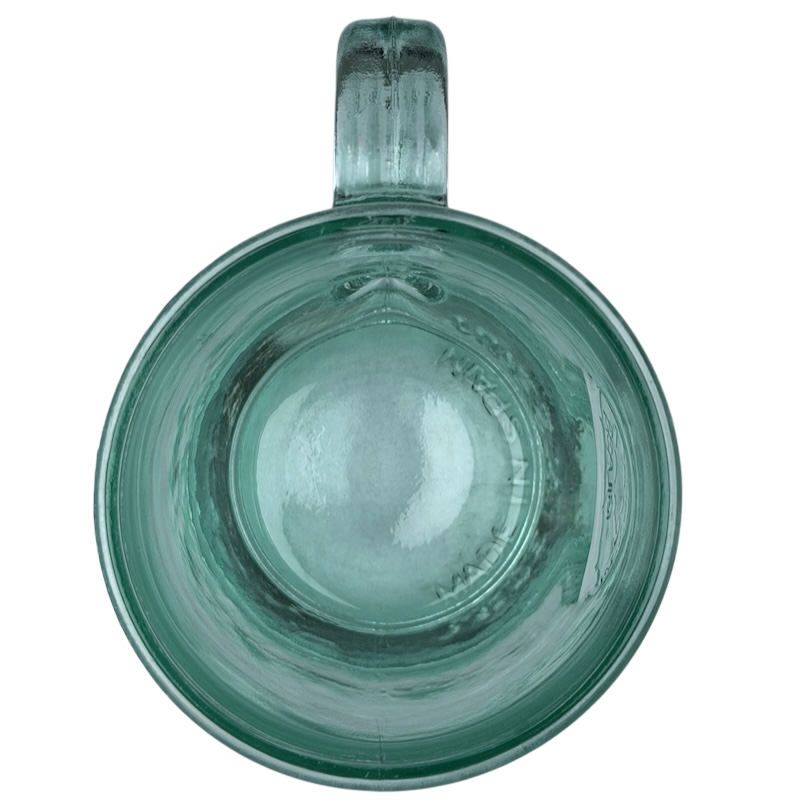 Starbucks San Miguel recycled green glass mug featuring a sleek design and sturdy handle